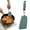 B, variant on 1 Pack Flexible Silicone Turner Spatula, 28cm Wide Slotted Spatula for Flipping Eggs and Pancakes, Heat-Resistant Non-Stick Kitchen Utensil (Dark Green)