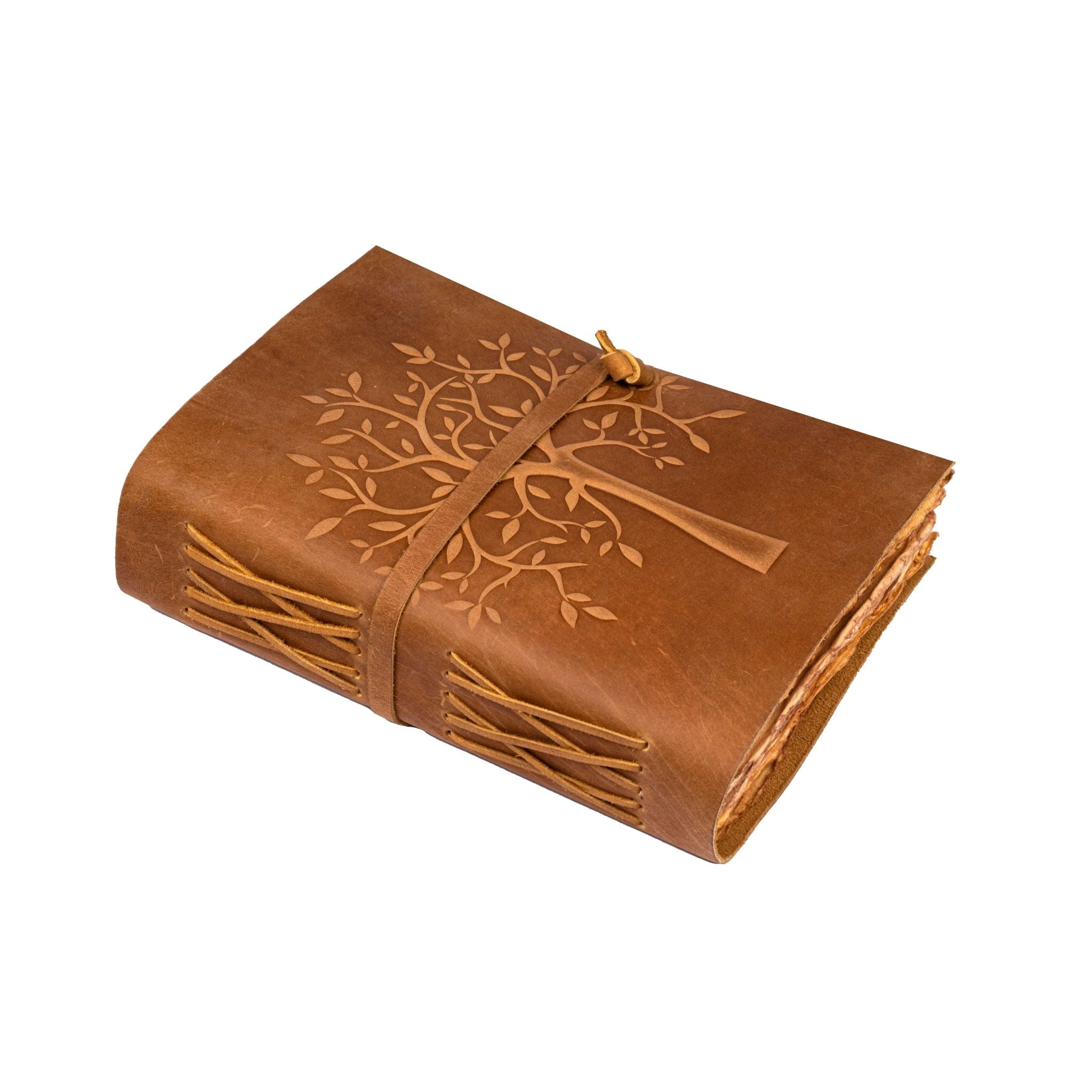 Leather Village Tree of Life Journal Handmade Vintage Paper