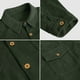thumbnail image 4 of Camisa de pana para hombre, camisa informal de manga larga, chaqueta de hombre, camisa de corte regular con botones y bolsillo con solapa, 4 of 5