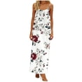 thumbnail image 2 of Aimik Summer Cami Maxi Dress for Women Stylish Print Loose Straight Beach Maxi Dress Full Length Oversized Fit Dress, 2 of 6