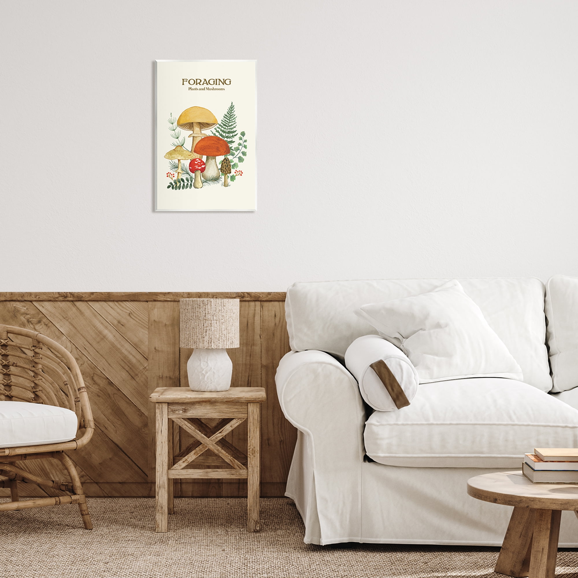 Stupell Industries Botanical Plants & Mushrooms Botanical & Floral Painting Unframed Art Print Wall Art, 13 x 19