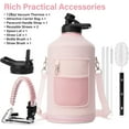 thumbnail image 2 of Water Bottle | Thickened Stainless Steel Vacuum Metal | Portable Sports Water Jug for Gym and Hiking with Straw, Carrier Bag, Handle Strap | BPA-Free 32 oz, Black, 2 of 6