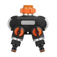 thumbnail image 1 of European Standard External Thread Double Passage With Nipple Valve Water Divider Garden Joint Diverter Valve European Regulations, 1 of 5