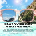 thumbnail image 5 of FEISEDY Women Men Polarized Fit Over Sunglasses Oversized Trendy Square Cat Eye Wear Over Glasses B2849, 5 of 17