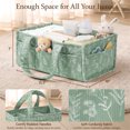 thumbnail image 2 of Corduroy Baby Diaper Caddy Organizer, Portable Nursery Storage Basket with 5 Removable Dividers, Large Diaper Organizer for Newborn Nursery Essentials, Baby Shower Gift, Green Botanical, 2 of 9