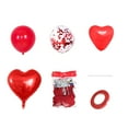 thumbnail image 2 of AuroraX Valentines Day 34 Pcs Heart Balloon Set Red Valentine'S Day Party Supplies, 2 of 6
