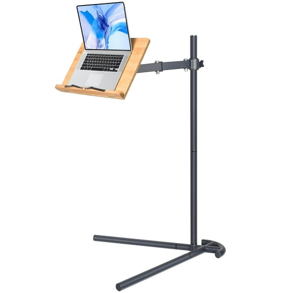 wishacc Laptop Stand for Couch, Height Adjustable Laptop Tray Tablet Book Stand for Reading in Bed, Compatible with Ipad Pro 12.9 Inch, Surface Lapto