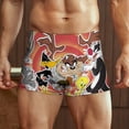 thumbnail image 2 of Looney Tunes Cartoons Mens Boxer Briefs Active Stretch Breathable Underwear, Comfortable Gym Boxer Briefs, 2 of 7