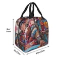 thumbnail image 3 of Lsque Fantasy Colorful Beast Pattern Lunch Bag Women/Men Insulated Lunch Box,Small Leakproof Cooler Food Lunch Containers Reusable High Capacity Lunch Tote Bags, 3 of 6