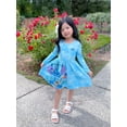 thumbnail image 2 of Vestido Disney Stitch para niña pequeña, paquete de 2 unidades, azul degradado y morado, 5-6 años, 2 of 6