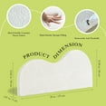 thumbnail image 2 of Faux Fleece Queen Headboard，Creative Curved Upholstered Headboard, Foam Filled Fabric Head Board for Teens and Adults, White, 2 of 6