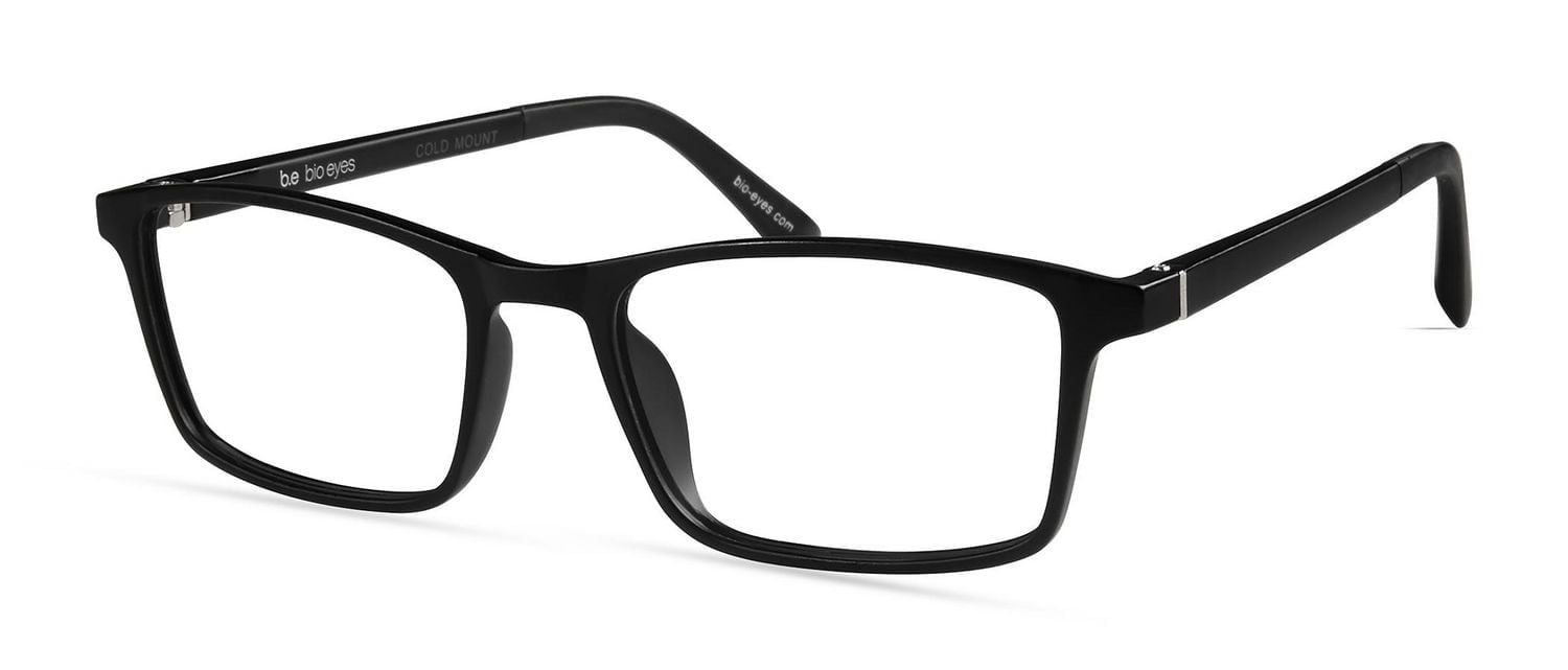 Bio Eyes Mens Prescription Eyeglasses, Reed, Black, 50-17-140