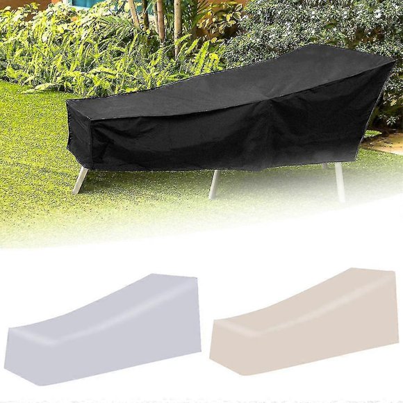 Sun Lounr Cover En Sunbed Cover Patio Furniture Loun Ch Protector-210*75*40*80cm-Silver