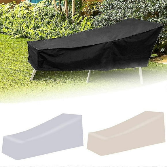 Sun Lounr Cover En Sunbed Cover Patio Furniture Loun Ch Protector-200*70*40*68cm-Silver
