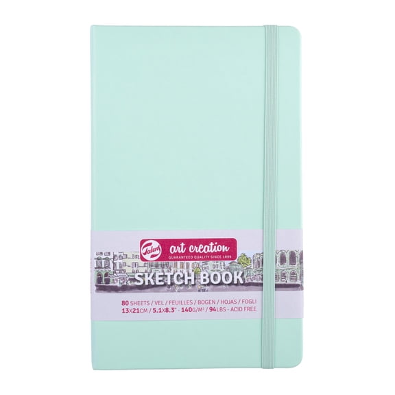 Talens Art Creation Sketchbook, Drawing Notebook, 5.1 x 8.3 inches (13 x 21 cm), Fresh Mint