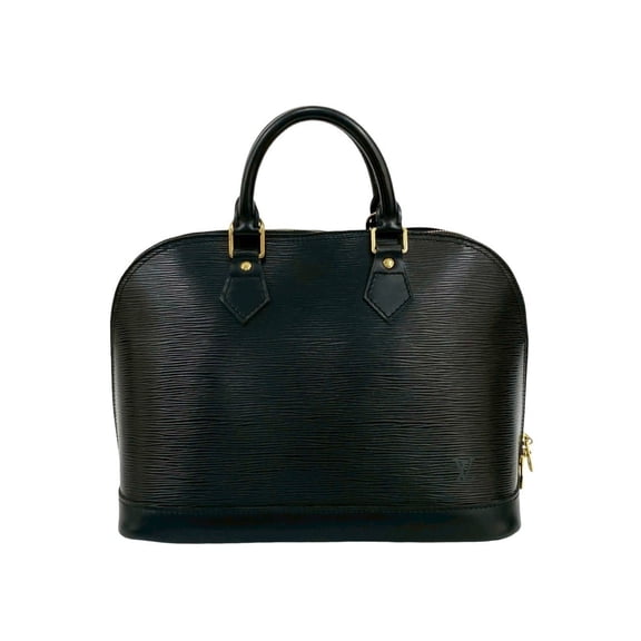 Pre-Owned LOUIS VUITTON Alma Epi Leather Handbag Mini Boston Bag Black 474-4 (Good)
