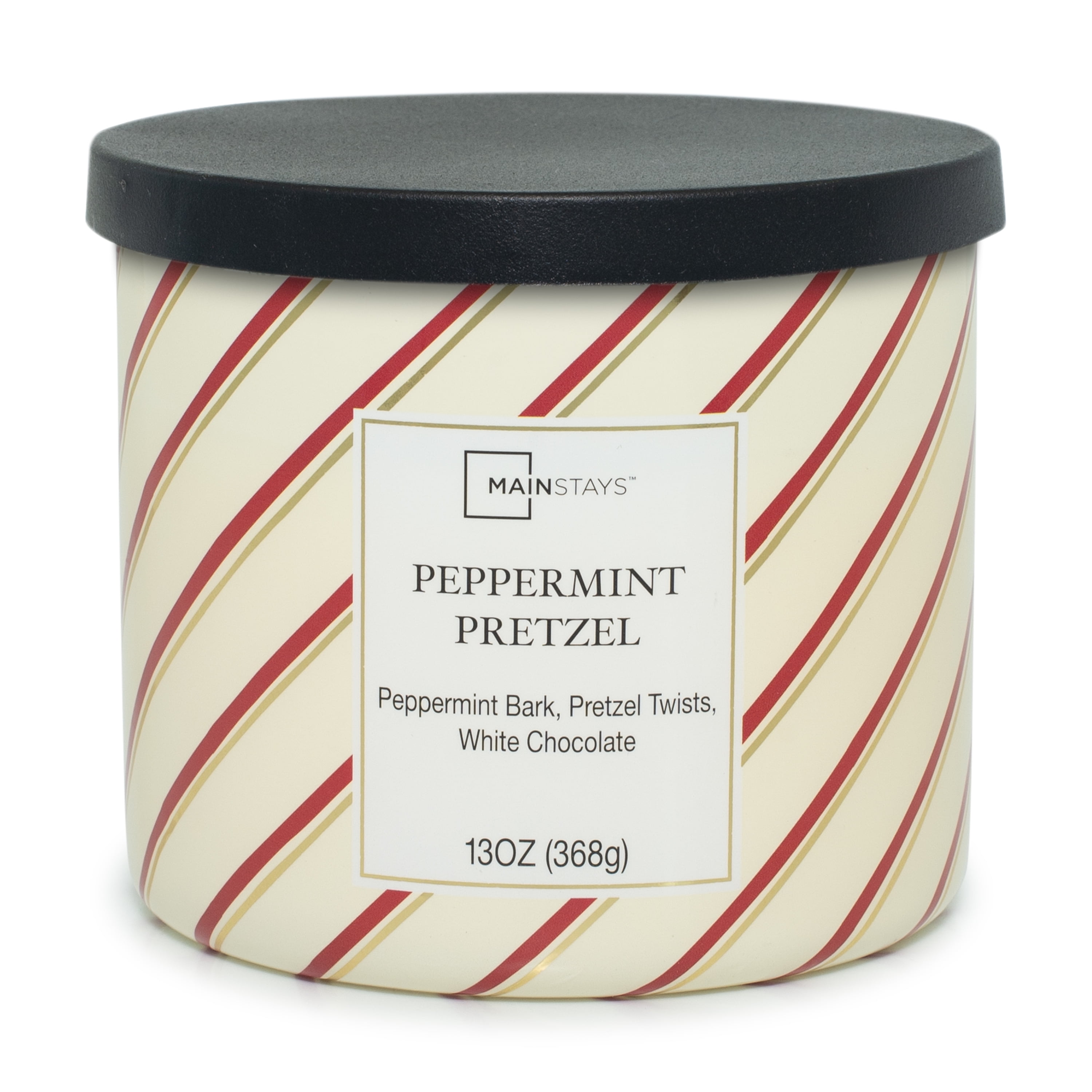 Mainstays Scented 3-Wick Jar Candle, Peppermint Pretzel, 13 oz.