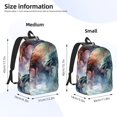 thumbnail image 2 of Saiise Ink Style Wave Dragon Print Laptop Backpack - Adjustable Shoulder Straps, Water-Resistant, Large Capacity, Stylish Design, Unisex for School, Office, Travel-Medium, 2 of 5