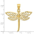 thumbnail image 3 of 14K Yellow Gold Charm Pendant 37 mm 38.5 Diamond-Cut DragoNFLy, 3 of 4