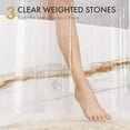 thumbnail image 3 of Shower Curtain Liner 2 Pack, 72 x 96 Inches Extra Long PEVA Plastic Shower Liner with 3 Weighted Stones and 12 Rustproof Metal Grommet, Lightweight Waterproof Shower Curtain - Clear, 3 of 4