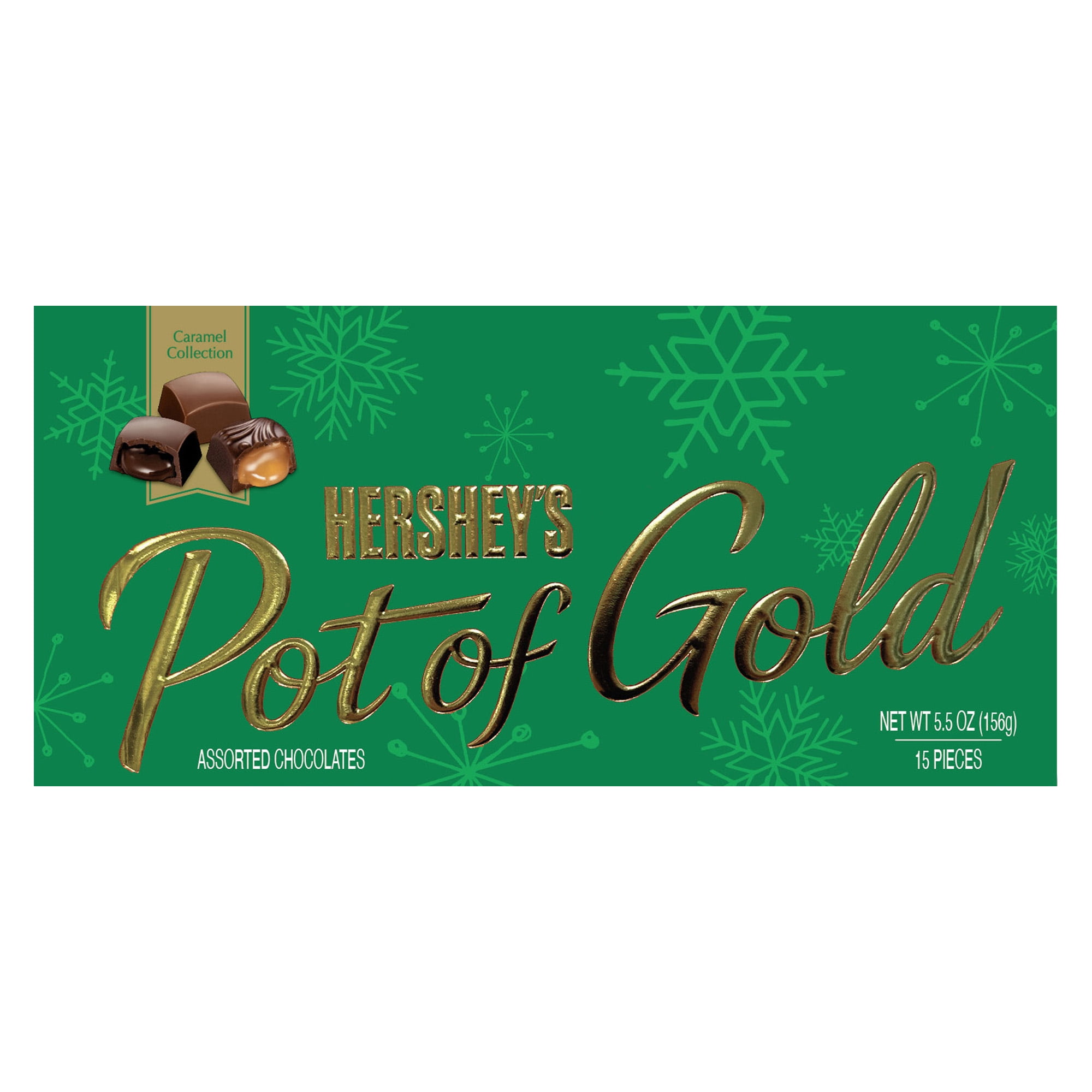 (4 pack) Hershey's Pot of Gold Milk and Dark Chocolate Caramel Pieces 5.5oz Assortment