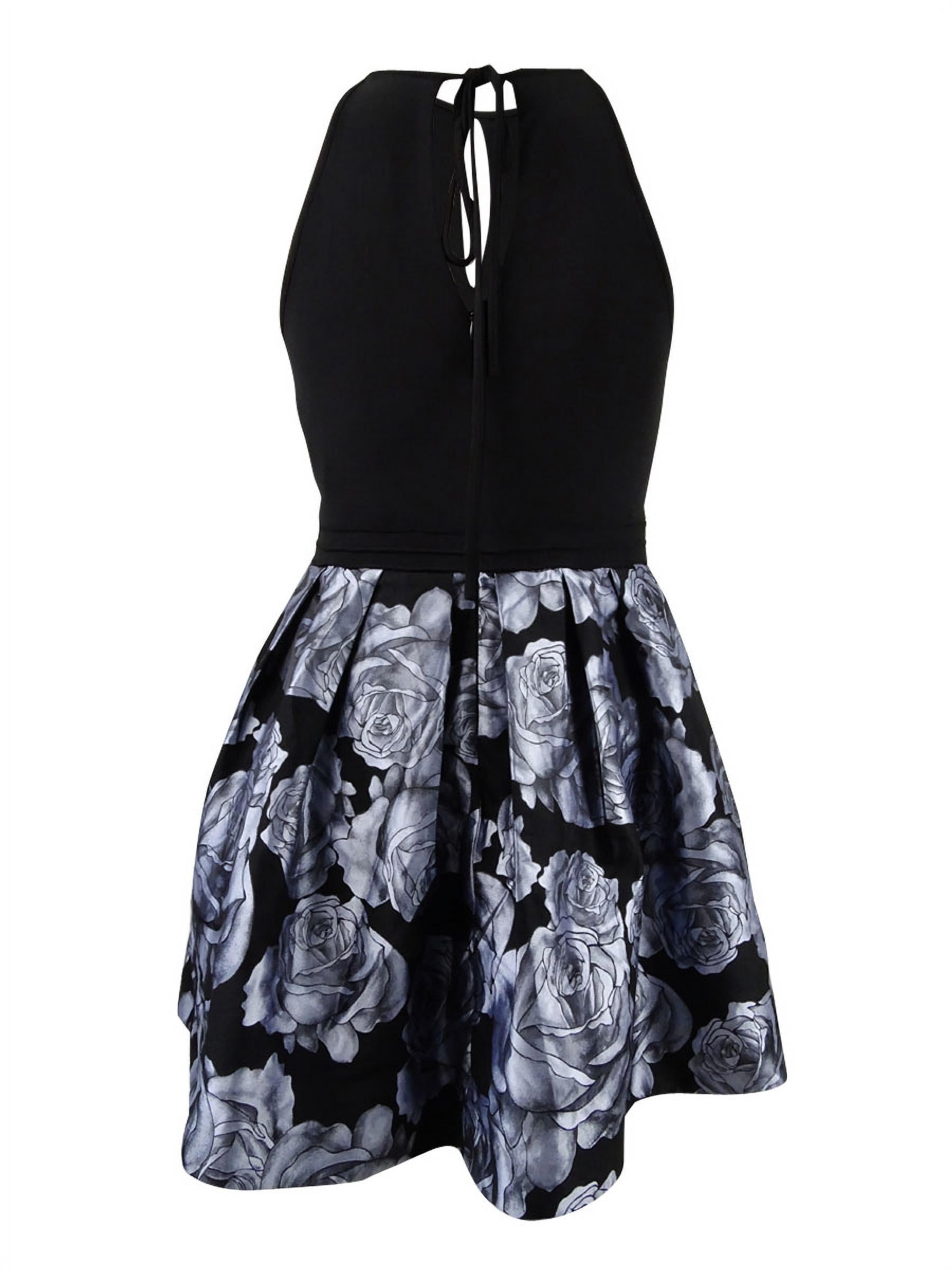 Xscape Women's Velvet Floral Formal Gown - Sleeveless Evening Dress