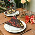 thumbnail image 6 of Iauyy Satin Napkins Set of 1- Leafage- Red DIY Printing Decoration Cloth Napkin- Easy Care for Home/Party, 6 of 8