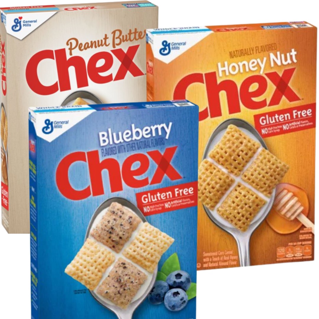 Chex Breakfast Cereal Peanut Butter,Blueberry and Honey Nut 1 each