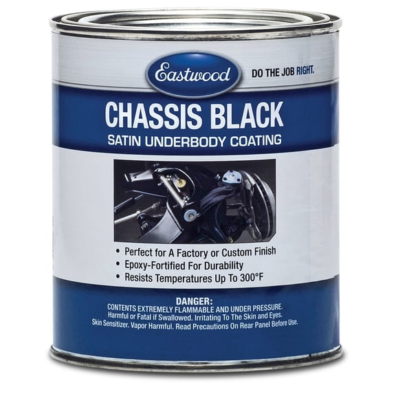 Eastwood Original Chassis Black Satin Finish – Durable OEM-Style Chassis Paint - Gallon