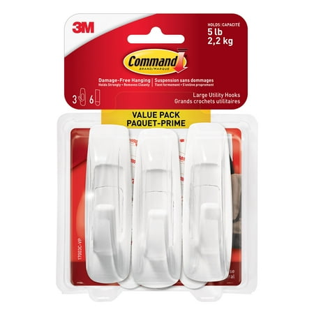 

12 Packs: 3 ct. (36 total) Command™ Large White Utility Hooks