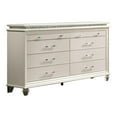 thumbnail image 4 of FOA Plumley 3-Piece White Wood Bedroom Set - King + Nightstand + Dresser, 4 of 10