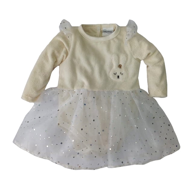 Vestido Maga Larga Bordado Kiss Conejita Baby Kisses Vestido1621