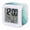 Teal, Mint, Seafoam, Emerald, variant on Blue Polka Dots Digital Alarm Clock for Bedrooms, Smart LED Alarm Clock with 7 Color Changing Night Light, Modern Abstract Art Ombre Silent Wake Up Clocks for Sleep Study Cooking 3.2"x3.2"