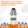 thumbnail image 4 of Adaptador de acoplamiento macho de acero inoxidable Uxcell de 1" OD x 1" PT, 4 of 6