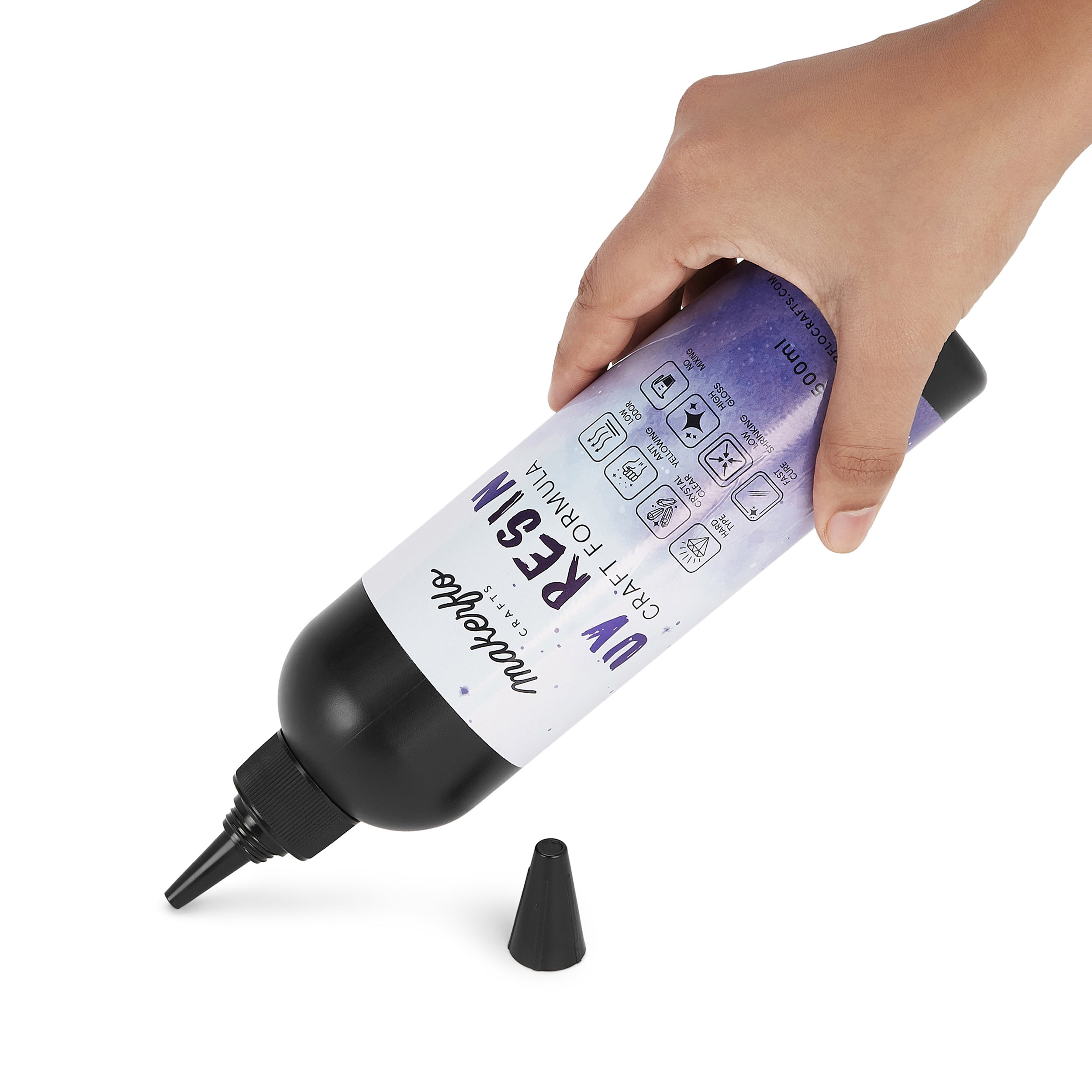 MakerFlo UV Resin for Jewelry Making, Fast Curing Clear Resin 500 ml for Crafts, DIY Art & UV Light Projects