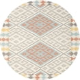 thumbnail image 1 of Ahgly Company Machine Washable Indoor Round Contemporary Tan Brown Area Rugs, 4' Round, 1 of 7