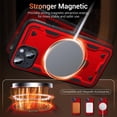 thumbnail image 3 of Diseñado para Funda Magnética para iPhone 15, Compatible con Magsafe, Prueba de Caída de 10 pies Resistente y Resistente, Soporte de Anillo Giratorio 360, Funda de Teléfono de Protección, 3 of 7