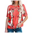 thumbnail image 1 of POINTERTECK T-shirt à Manches Courtes à Imprimé Floral pour Femme, 1 of 6