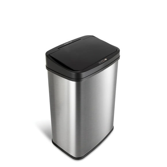 Nine Stars 13.2 Gallon Stainless Steel Motion Sensor Trash Can, Choose a Lid Color