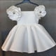 thumbnail image 2 of Vestido Para Niñas, Ropa Para Niñas Pequeñas, Color Sólido, Retro, Flores 3D, Manga Corta, Vestido De Fiesta De Cumpleaños, Vestidos Para Niños, Blanco Odeerbi  LM103-8877, 2 of 4