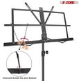 thumbnail image 2 of 5 Core Music Stand Adjustable Desktop Book Stands Portable Sheet Holder All Metal Foldable Bookstand, 2 of 9