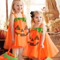 thumbnail image 2 of WEAIXIMIUNG Robes pour Filles Taille 6X-7 Robe Déguisement Enfants Bébés Filles Sans Manches Imprimés Citrouilles Mignonnes Robe en Maille Tenues, 2 of 9
