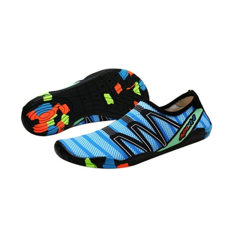 

Unisex Swimming Shoes Upstream Wading Wicking Breathable Couple Beach Shoes Outdoor Riding Lightweight Non-slip Drifting Shoes Size 38 (Royal Blue)