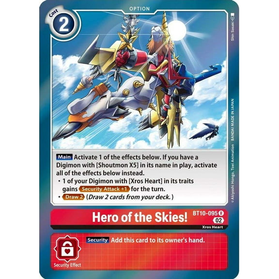 Digimon Xros Encounter Rare Hero of the Skies! BT10-095