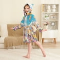 thumbnail image 3 of BZSMCE Bathrobes Belt Hooded Happy Trio in A Floral Field Creative Pattern, 3 of 8