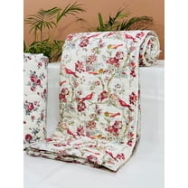 Handmade Cotton Quilt | Soft Quilted Blanket | Block Print Bed Cover | Cottagecore Bedding | Sustainable Home Décor(HBQURQ1044)