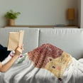 thumbnail image 3 of Animal Soft Flannel Fleece Throw Blanket, Hand Painted Illustration with Hedgehog with Flowers in Watercolors, Cozy Plush for Indoor and Outdoor Use, 50" x 60", Multicolor, by Ambesonne, 3 of 5