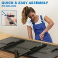 thumbnail image 2 of Table Top TV Stand with Height Adjustable TV Legs, TV Stands Base with Cable Management for Most 37 to 86 Inch Flat or Curved TVs, Steel TV Feet Holds up to 150 lbs, Max VESA 800x600mm, Black, 2 of 5