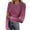 #0180-Hot Pink, variant on Uoodti Long Sleeve Shirts for Women Slim Fitted Stretchy Crewneck Knit Sweaters Women's Heart Print Ribbed Tops Fall Gift Casual