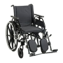 Drive Medical Viper Plus GT Wheelchair with Universal Armrests, Elevating Leg rests, 22" Seat